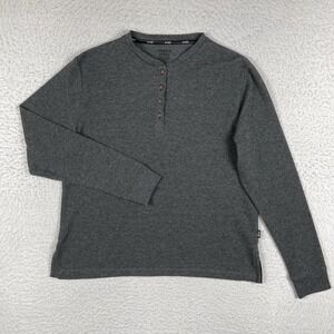Tomboy X Sweater Womens XL Gray Henley Preppy Career Casual Workwear Office Top